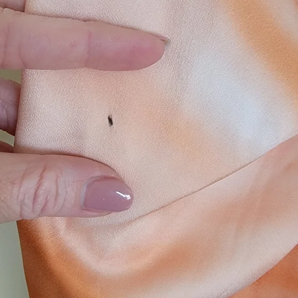 NWT Asos satin bandeau twist from midi dress orange dyed effect print size 8 - Picture 6 of 10